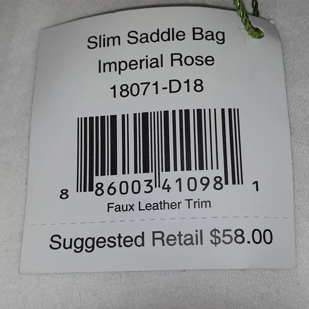 Vera Bradley Slim Saddle Bag Purse Imperial‎ Rose